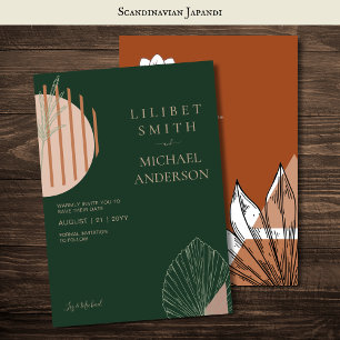 Skandinavisches Japandi Moderne Abstrakte Rett Dat Einladung