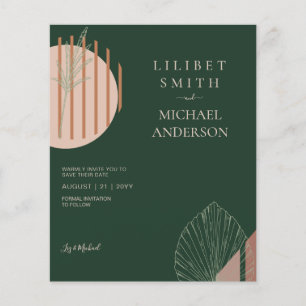 Skandinavisches Japandi Moderne Abstrakte Rett Dat Flyer