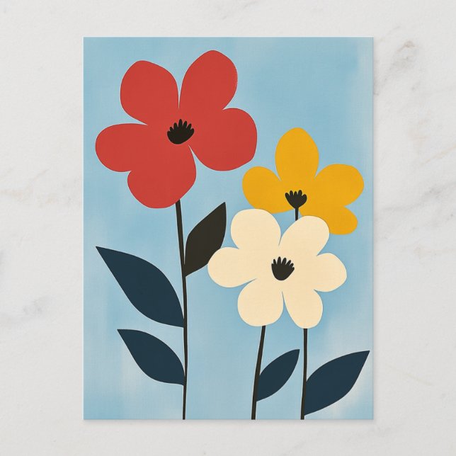 skandinavisches Minimalistisch #160 Postkarte (Vorderseite)