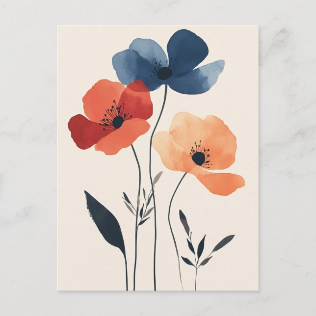 skandinavisches Minimalistisch #165 Postkarte (Vorderseite)