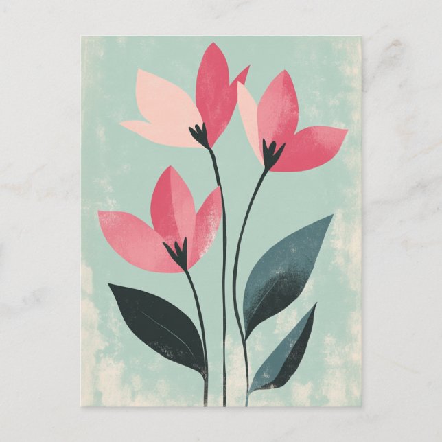 skandinavisches Minimalistisch #167 Postkarte (Vorderseite)