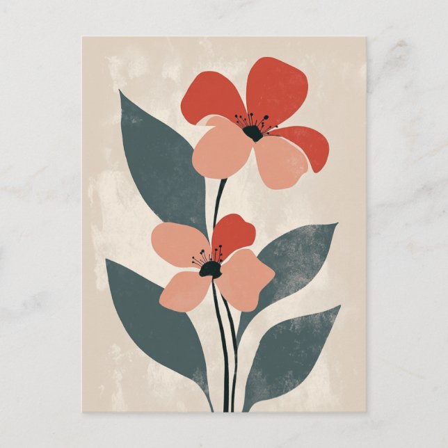 skandinavisches Minimalistisch #172 Postkarte (Vorderseite)