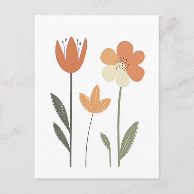 skandinavisches Minimalistisch #173 Postkarte (Vorderseite)