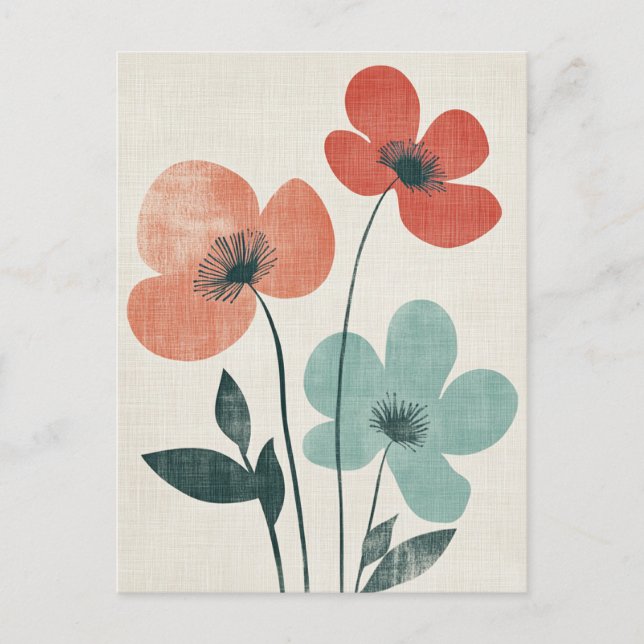 skandinavisches Minimalistisch #176 Postkarte (Vorderseite)