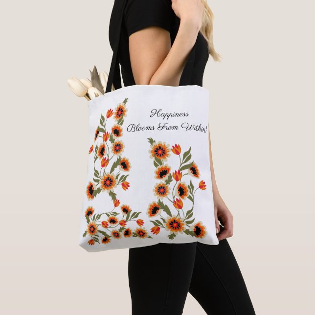 Skandinavisches Motif-Glück leuchtet von innen Tasche (Von Nahem)