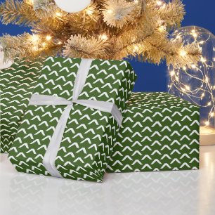 Skandinavisches Muster der weißen Kiefernnadeln Geschenkpapier