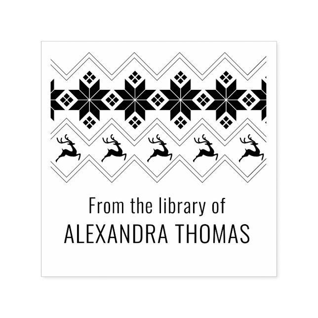 Skandinavisches Muster "From the Library" Permastempel (Design)