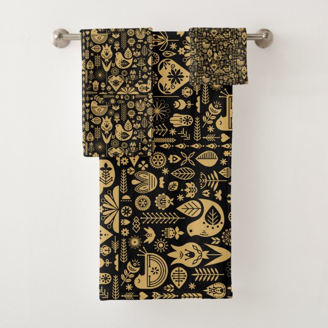 Skandinavisches Muster Kunst Badhandtuch Set (Insitu)