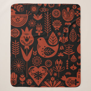 Skandinavisches Muster Kunst Sherpadecke