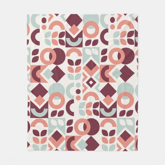 Skandinavisches Musterdesign. Einfache moderne Ret Fleecedecke (Vorderseite)