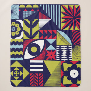 Skandinavisches oder Retrostil grafisches Muster. Sherpadecke