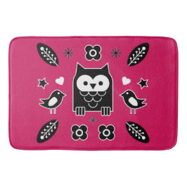 Skandinavisches Owl Folkloregeschenk Badematte