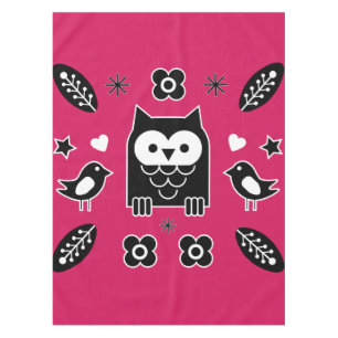 Skandinavisches Owl Folkloregeschenk Tischdecke