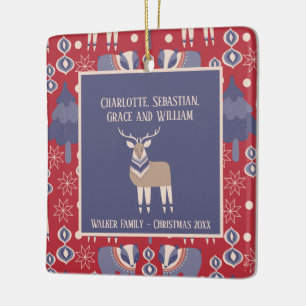 skandinavisches Personalisiertes Weihnachtsfest Keramikornament