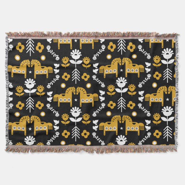 Skandinavisches Pferdervolk Decke (Vorderseite)