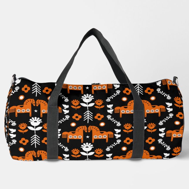 Skandinavisches Pferdervolk Duffle Bag (Vorderseite)