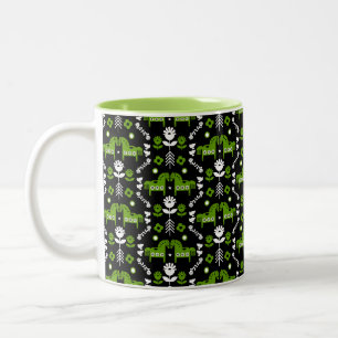 Skandinavisches Pferdervolk Zweifarbige Tasse