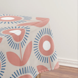 skandinavisches Retroblumenmuster, Retro-Blume, Vi Tischdecke