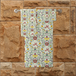 Skandinavisches Rosemaling Monogram Muster Nordic Badhandtuch Set