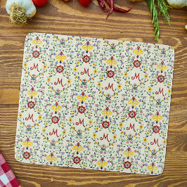 Skandinavisches Rosemaling Monogram Muster Nordic Schneidebrett