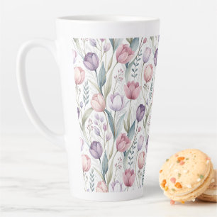 Skandinavisches Tulpen-Blumenmuster Milchtasse