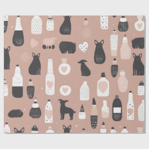 Skandinavisches Valentins-Verpackungspapier – Mini Geschenkpapier