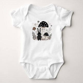 Skandinavisches Volksbunny Mushroom Baby Bodysuit Baby Strampler
