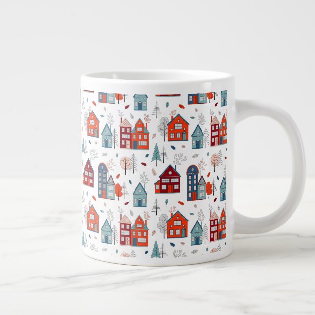 Skandinavisches Volksmuster Jumbo-Tasse (Rechts)