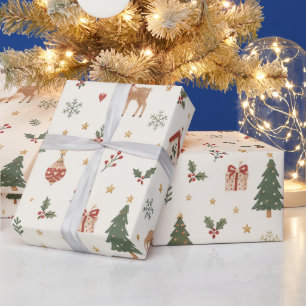 Skandinavisches WeihnachtenMinimalistischer nordis Geschenkpapier