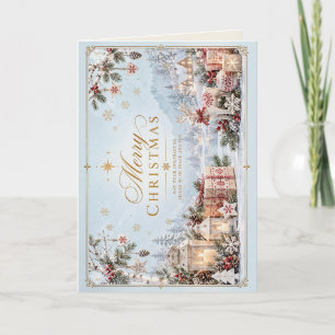 Skandinavisches Weihnachtsfest Feiertagskarte