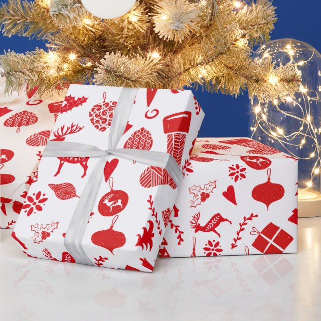 Skandinavisches Weihnachtsfest Geschenkpapier (Feiertage)