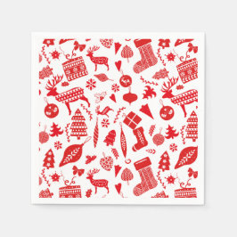 Skandinavisches Weihnachtsfest Serviette