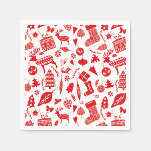 Skandinavisches Weihnachtsfest Serviette