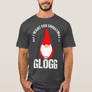 Skandinavisches Weihnachtsglogg omte Gnome T-Shirt