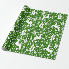 skandinavisches Weihnachtsmuster Geschenkpapier