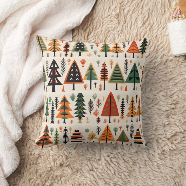 Skandinavisches Weihnachtsmuster Kissen (Decke)