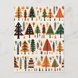 Skandinavisches Weihnachtsmuster Postkarte