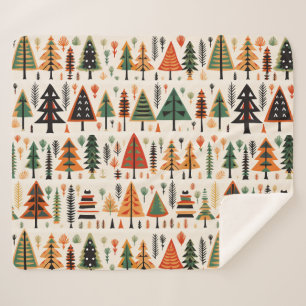 Skandinavisches Weihnachtsmuster Sherpadecke