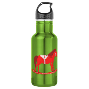 Skandinavisches Weihnachtspferd Edelstahlflasche