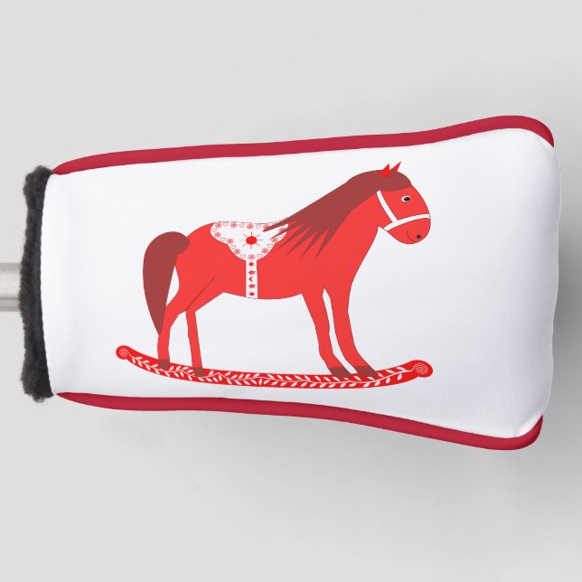 Skandinavisches Weihnachtspferd Golf Headcover (Vorderseite)