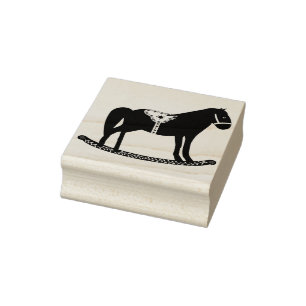 Skandinavisches Weihnachtspferd Gummistempel