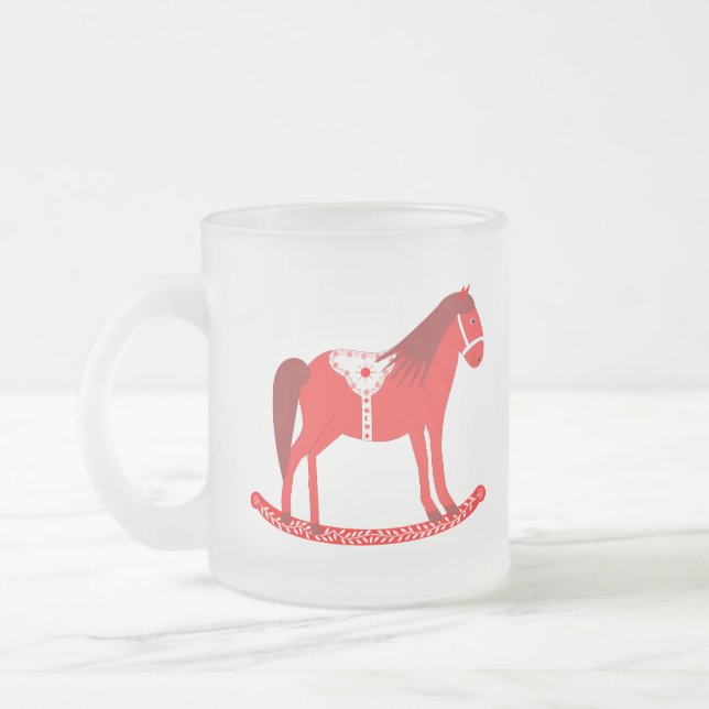 Skandinavisches Weihnachtspferd Mattglastasse (Links)