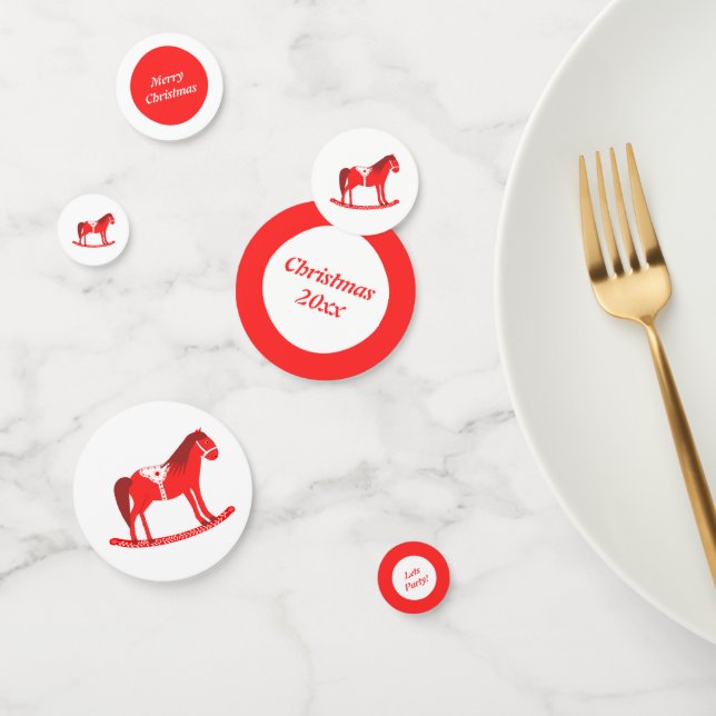 Skandinavisches Weihnachtsrockpferd Custom Konfetti (Gruppe)