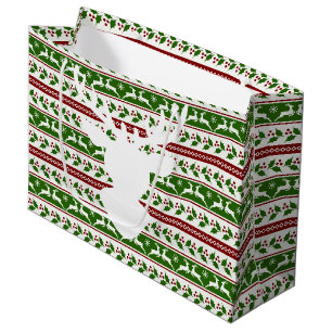 Skandinavisches Weißes Rentier  Große Geschenktüte
