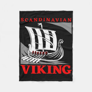 Skandinavisches Wikinger-Schiff Drachenboot Drakka Fleecedecke