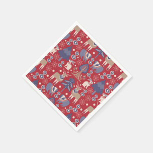 Skandinavisches Woodland Nordische Weihnachtszeit Serviette