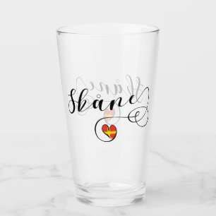 Skåne Flag Heart, Schweden, Scania Glas