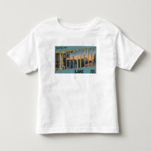 Skaneateles See, New York - große Buchstabe-Szene Kleinkind T-shirt
