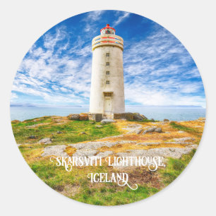 Skarsviti Lighthouse, Island Runder Aufkleber