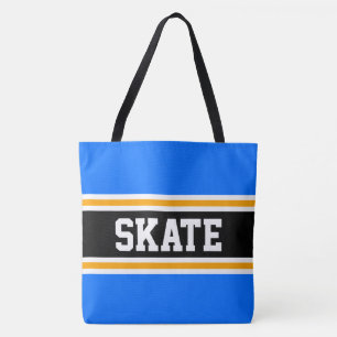 SKATE Athletic Hellblau Schwarz Orange Streifen Tasche